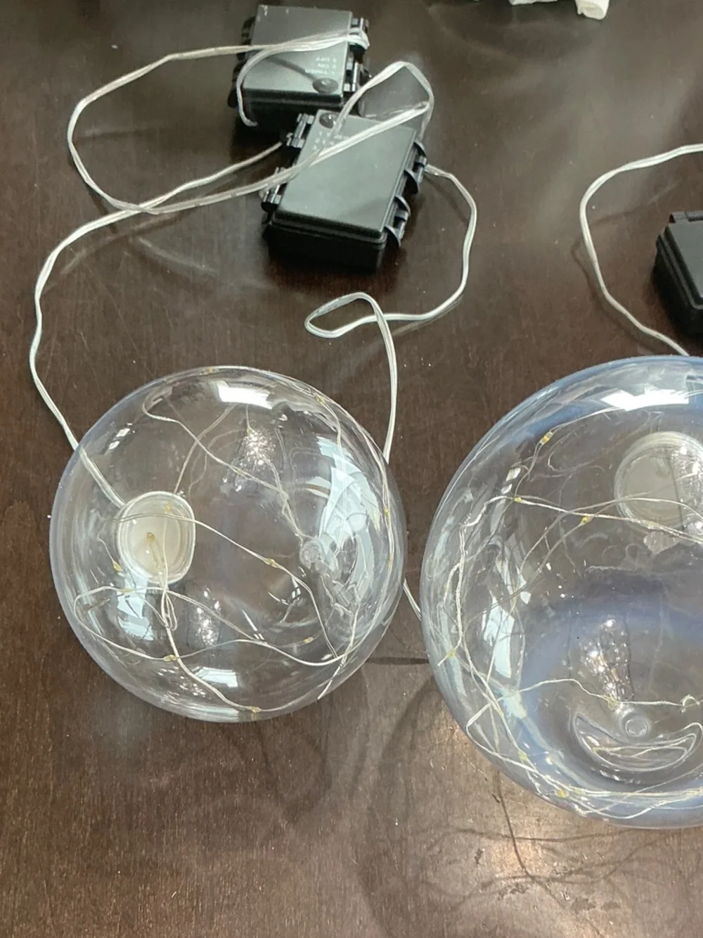 Clear Glass Globe String Lights with Warm White LEDs